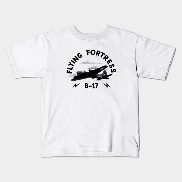 B-17 Flying Fortress Kids T-Shirt by J31Designs